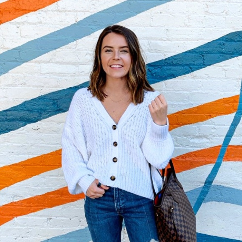 White Button-Up Cardigan